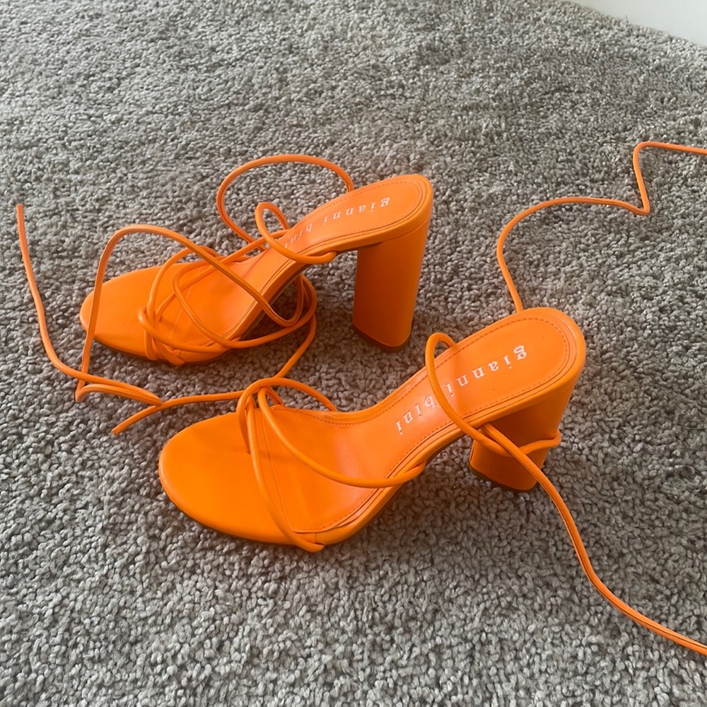 Brand new never worn strappy heels